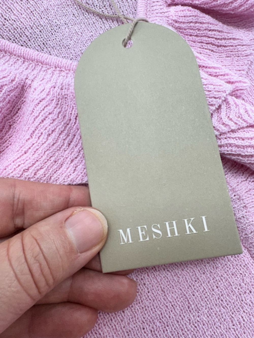 Pink Ruffle V-Neck Knit Mini Dress - Picture 11 of 13